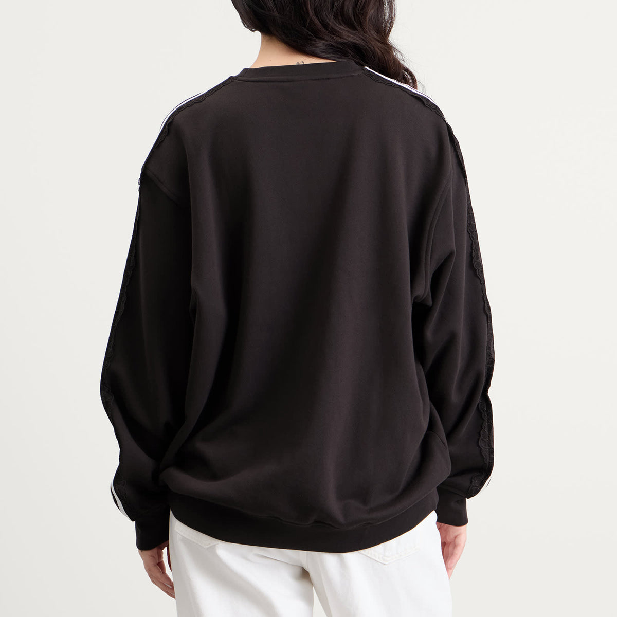 adidas Lace 3 Stripe Crew Sweatshirt