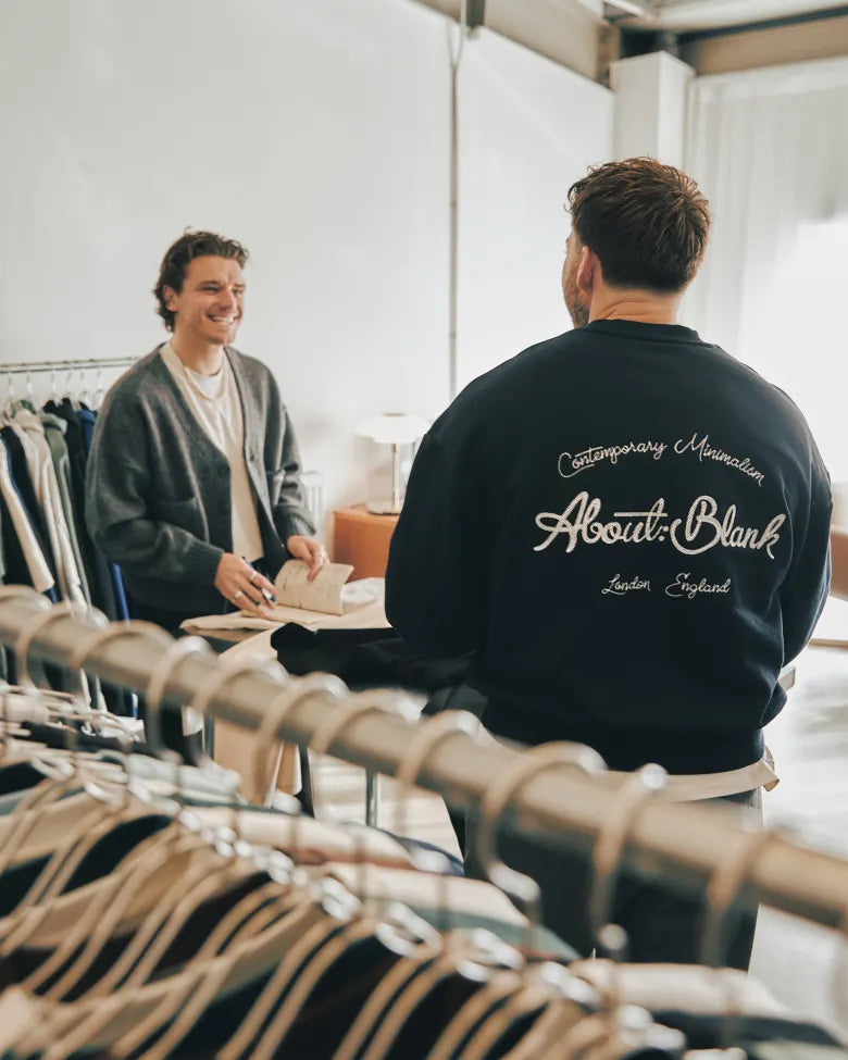 Two men in the about:blank design studio.