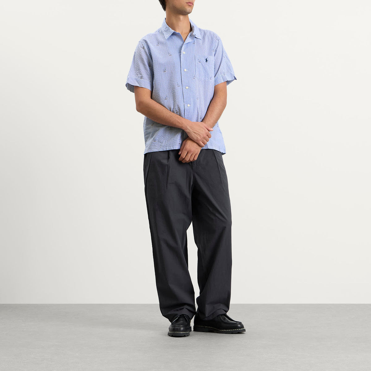 Polo Ralph Lauren Seersucker Sailboat Short Sleeve Shirt