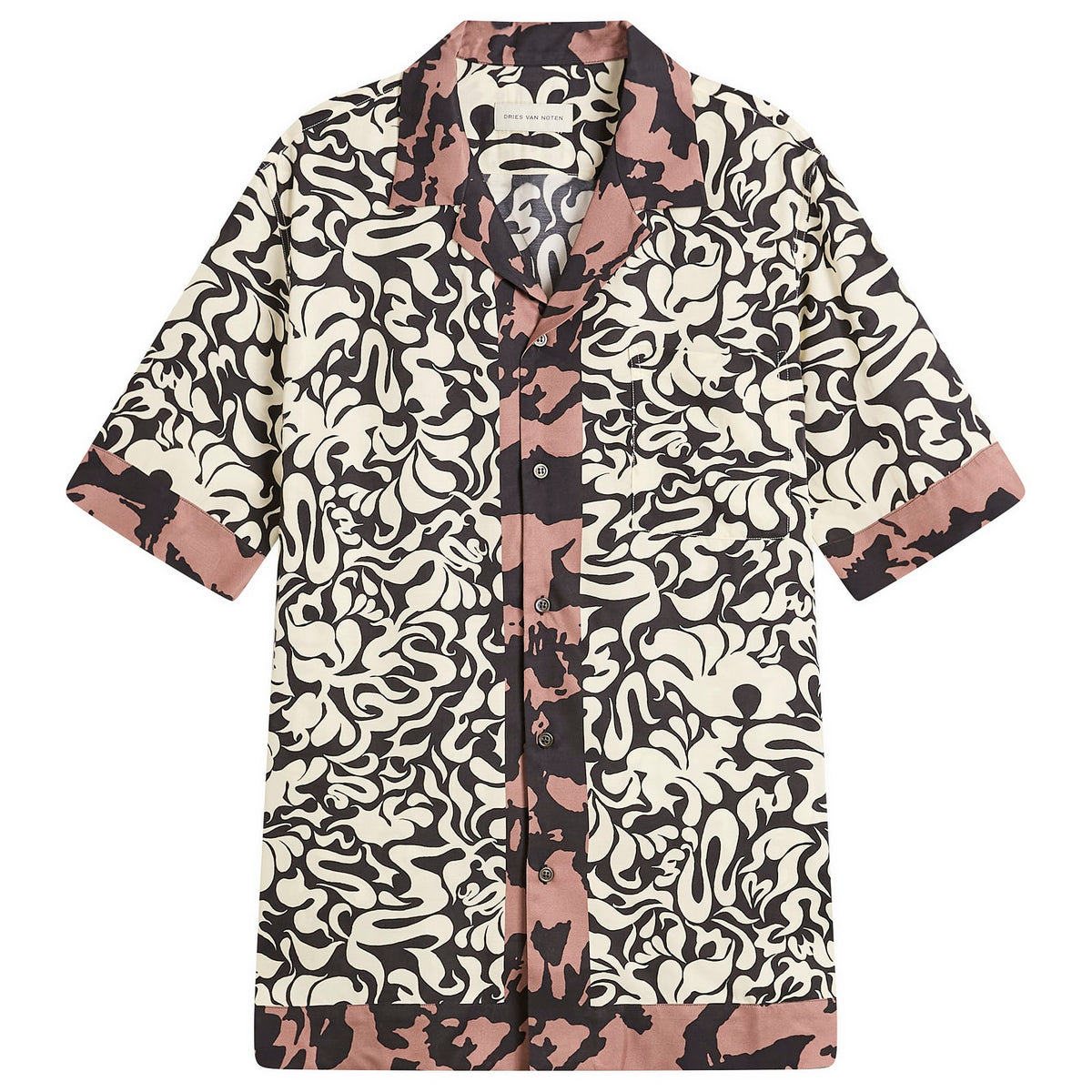 Dries Van Noten Squiggle Border Print Shirt