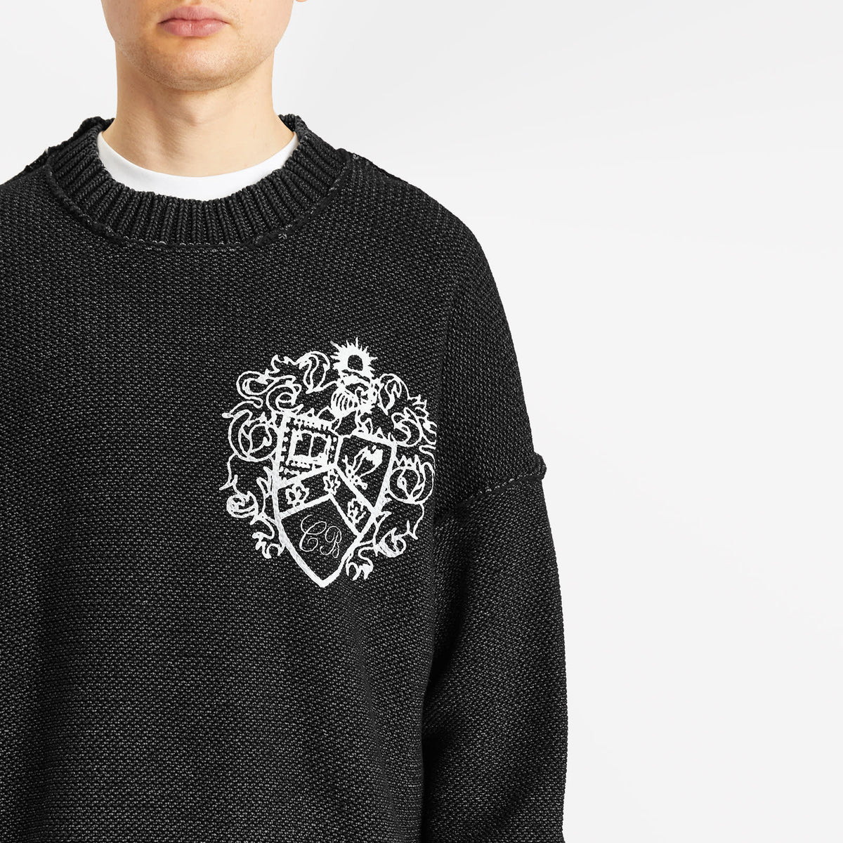 Cole Buxton Collegiate Crest Knit Sweater