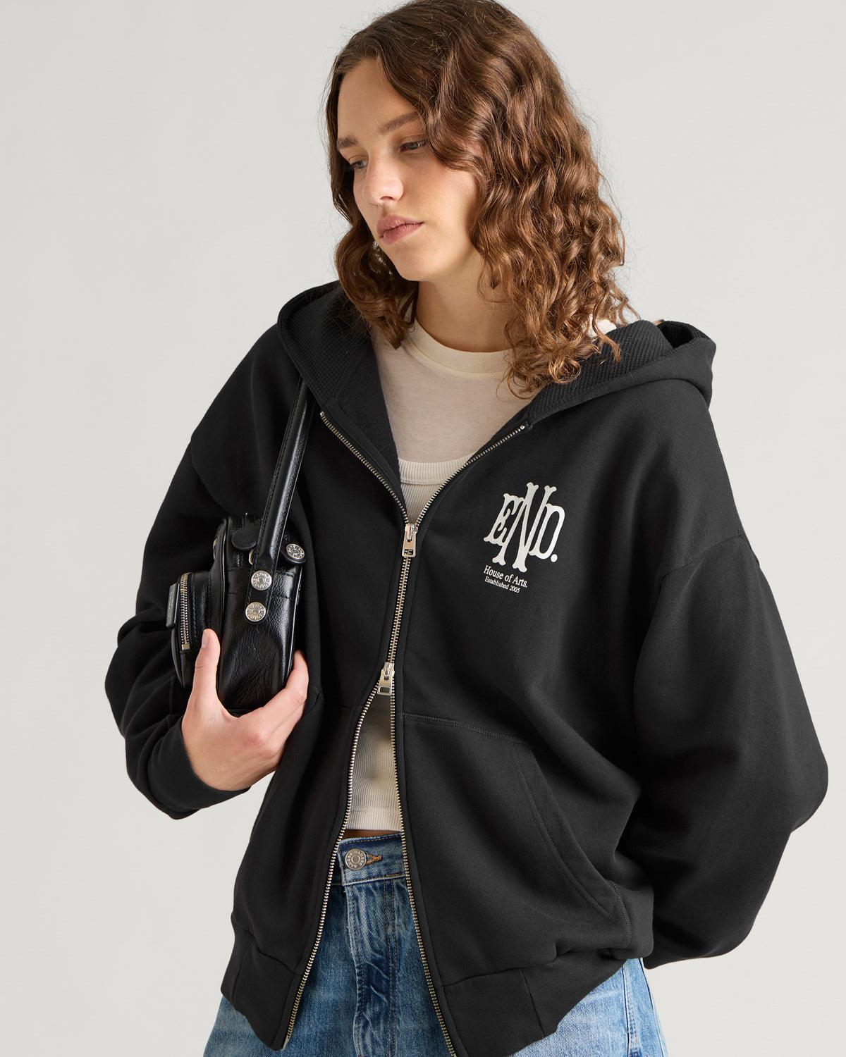 END. Mono Zip Hoodie