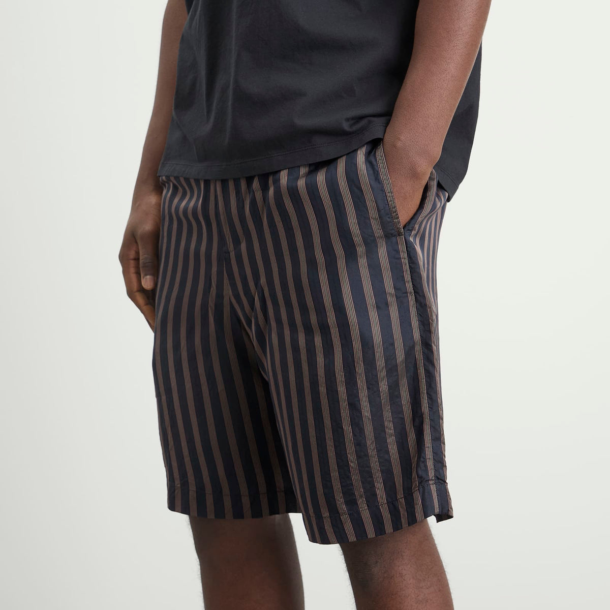 Dries Van Noten Stripe Cupro Shorts