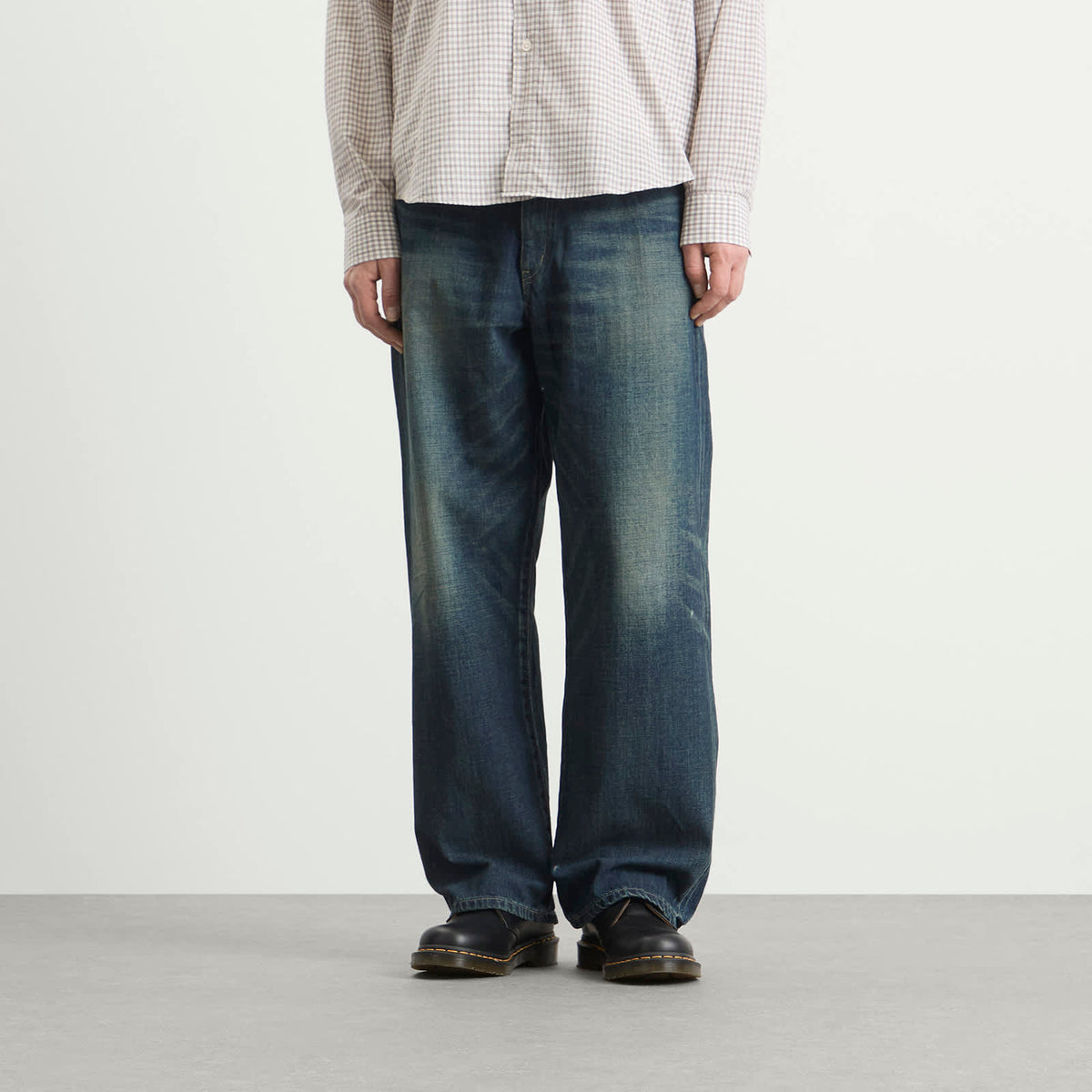 Neighborhood Washed Denim DP Wide Jeans