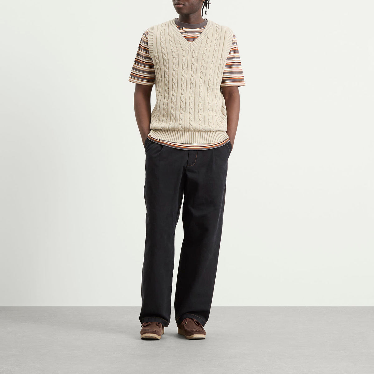 Beams Plus Cable Knit Vest