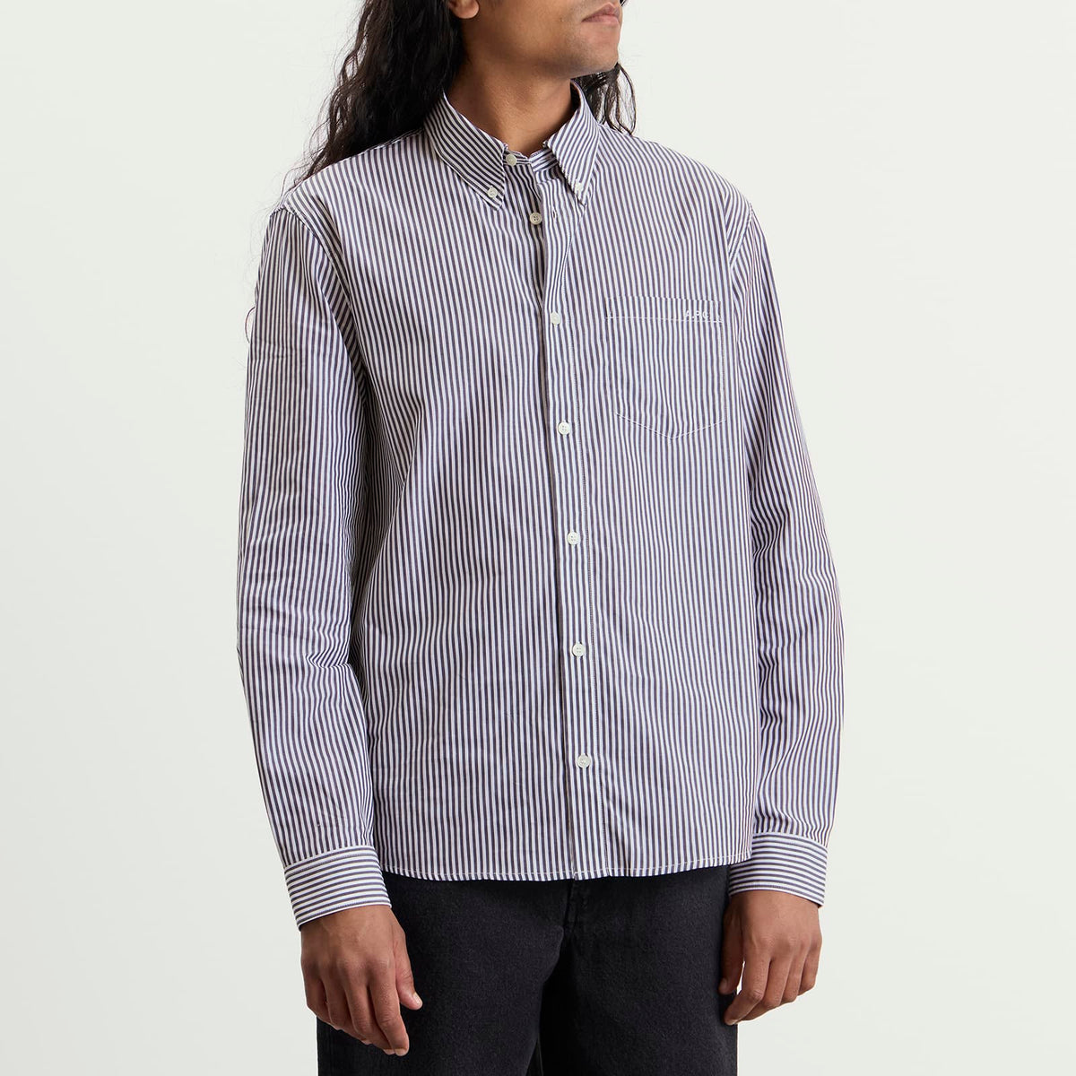 A.P.C. New Greg Stripe Poplin Shirt