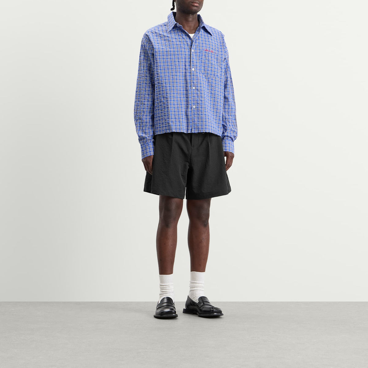 about:blank Textured Shorts
