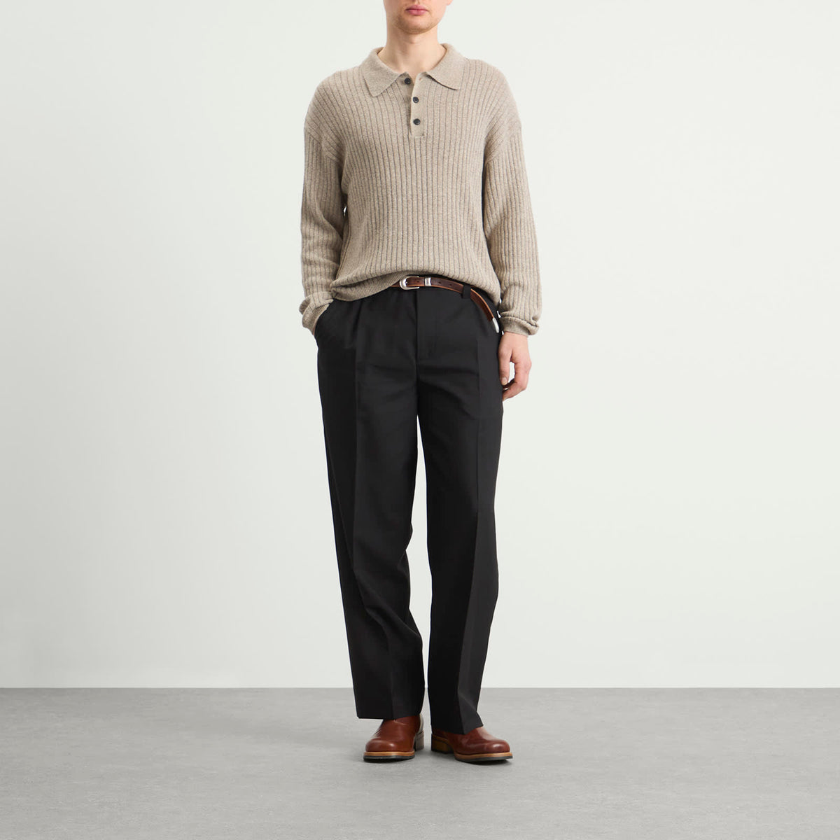 Mfpen Grain Digit Polo Knit