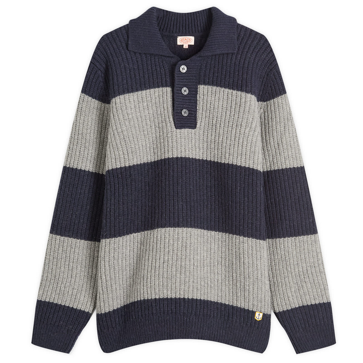 Armor-Lux Stripe Knit Rugby Jumper