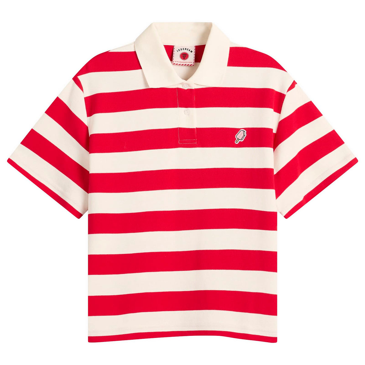 ICECREAM Popsicle Striped Polo Shirt