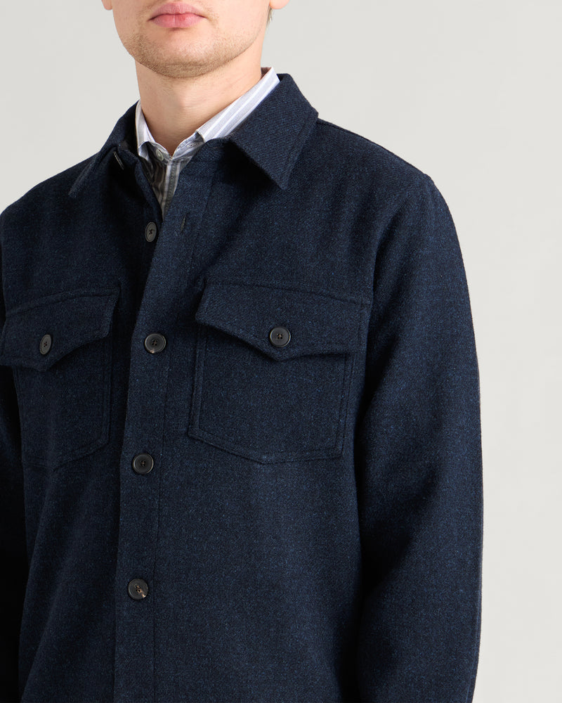 Portuguese Flannel Wool Field Tweed Overshirt