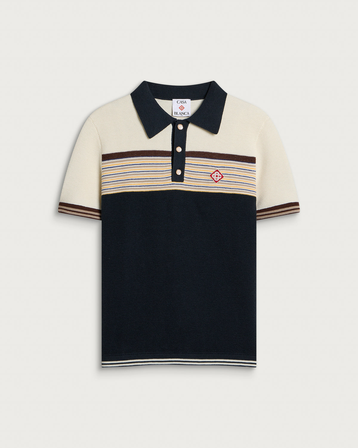 Casablanca Cafe Stripe Polo Shirt