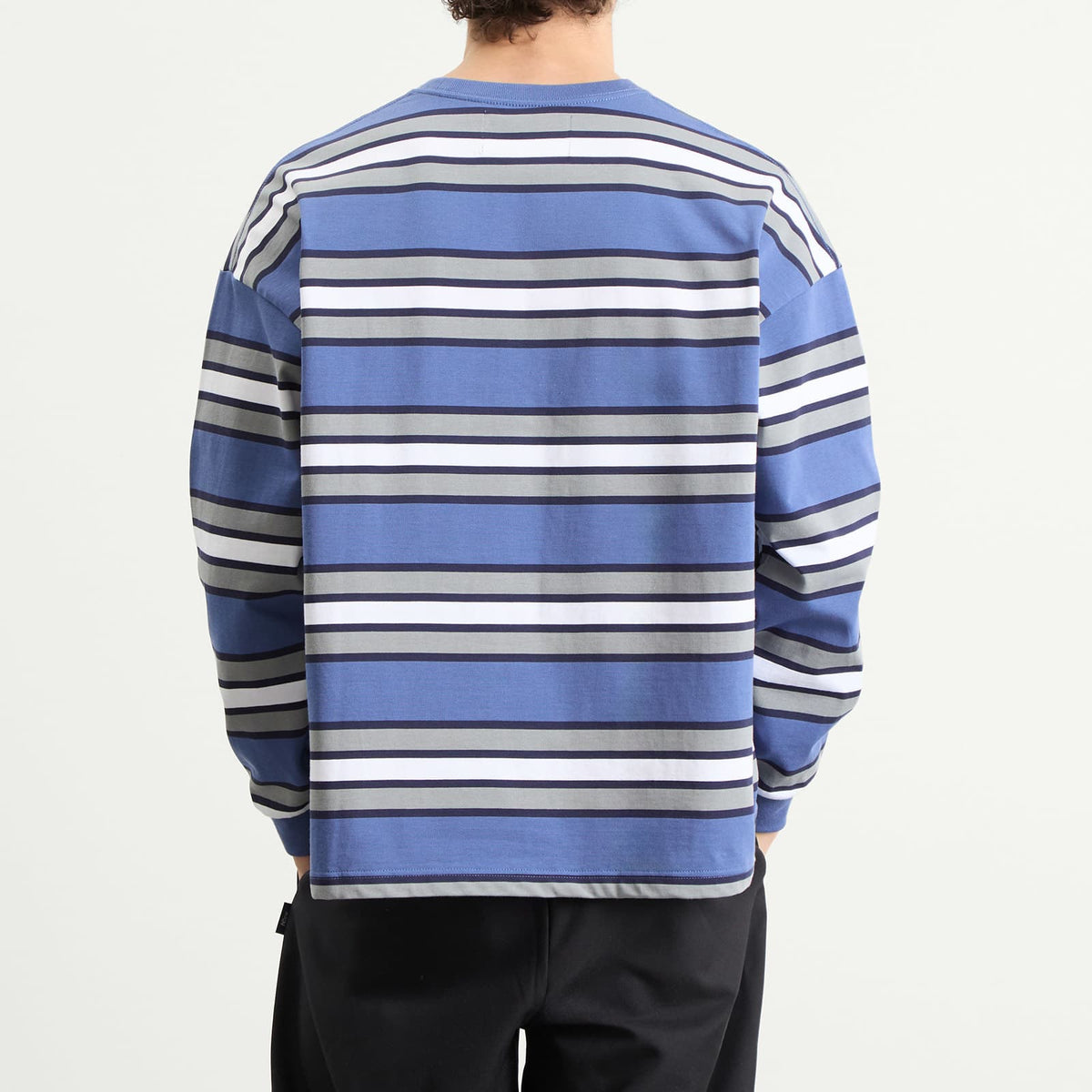 N!ce Border Stripe Long Sleeve T-Shirt