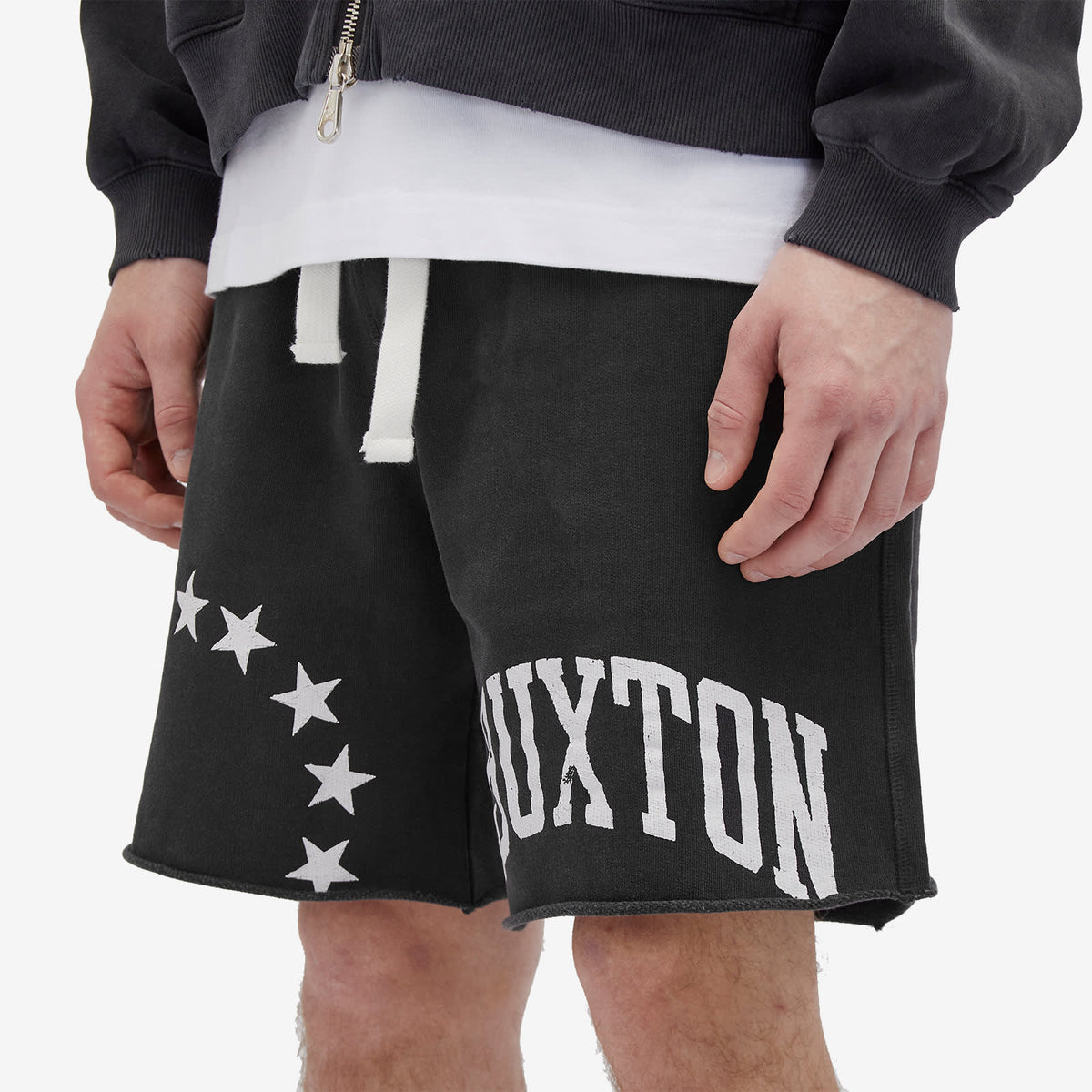 Cole Buxton Cut Off Varsity Sweat Shorts