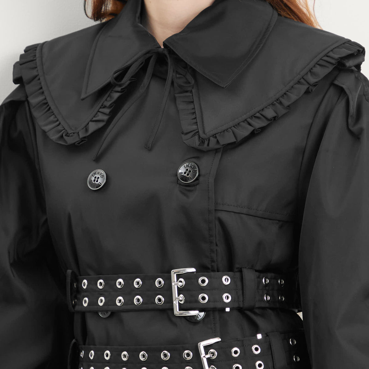 GANNI Duchesse Nylon Trenchcoat