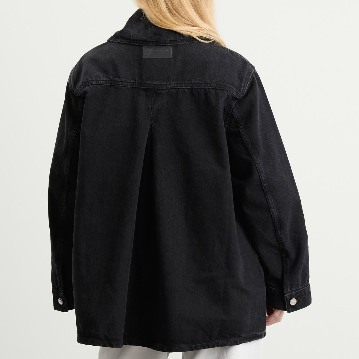 GANNI Rigid Denim Midi Jacket