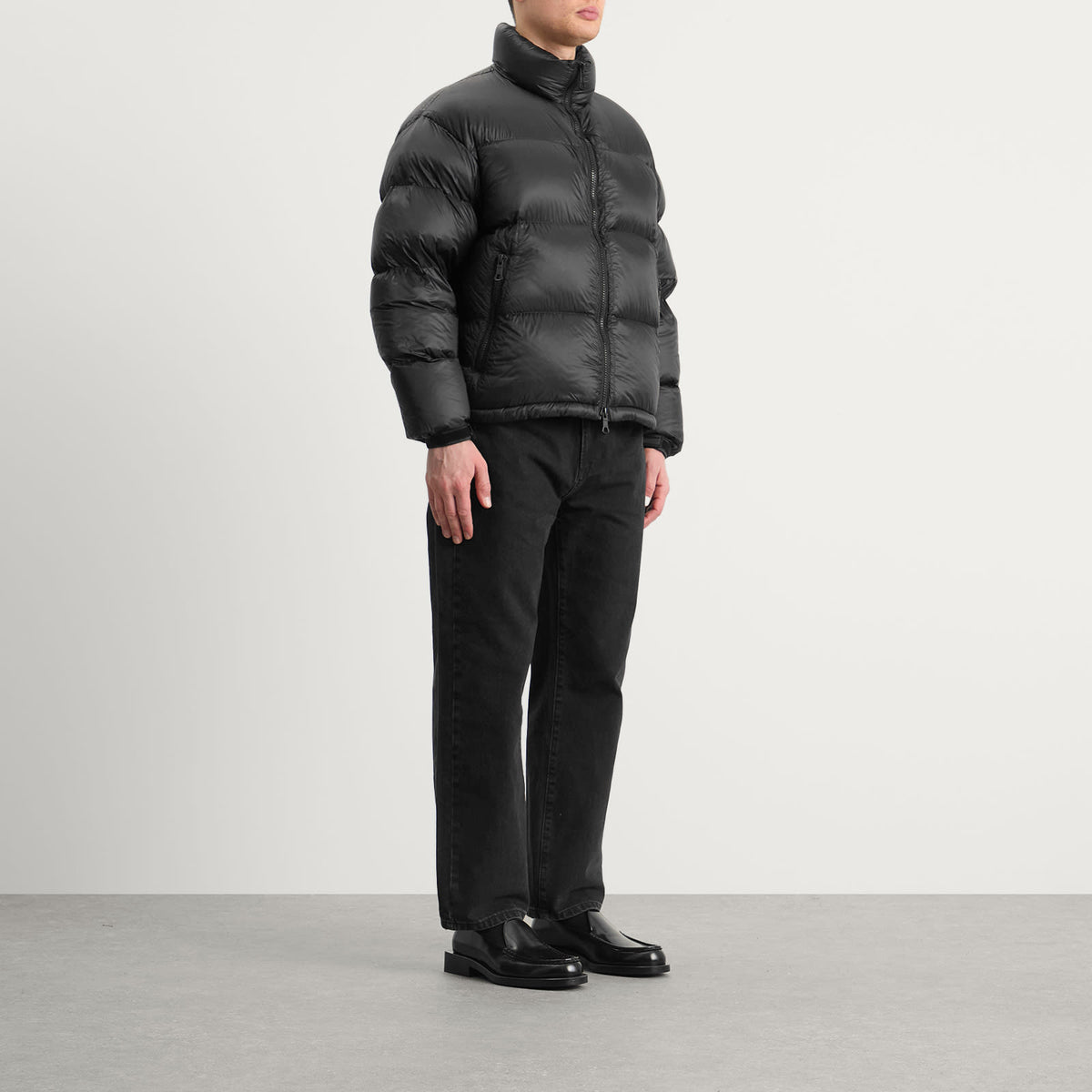 MKI Translucent Funnel Neck Bubble Jacket
