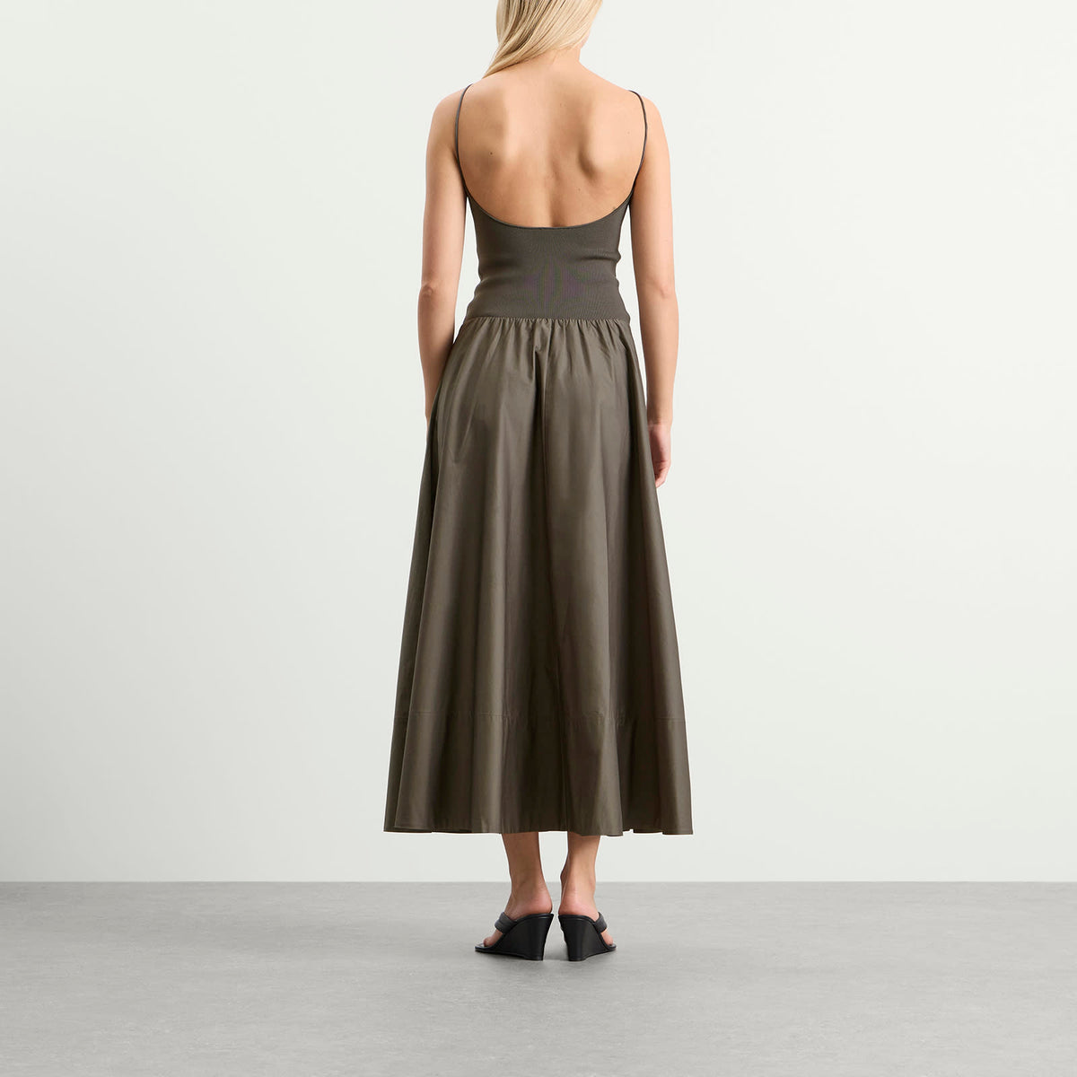 St. Agni Backless Circle Hem Dress