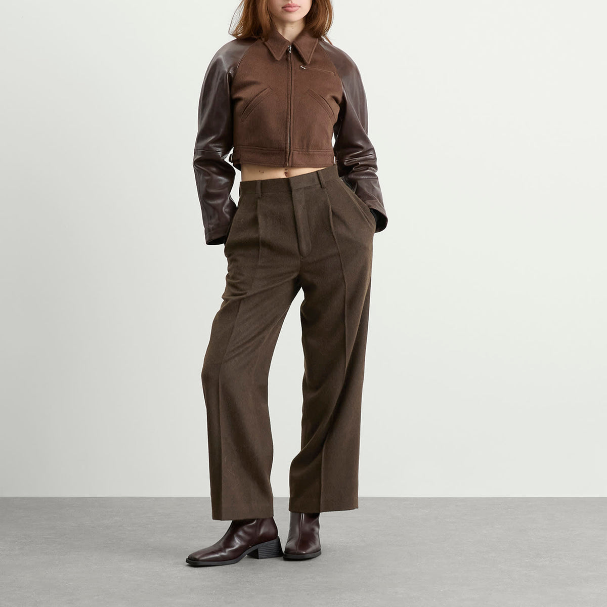 Auralee Flannel Two-Tuck Trousers