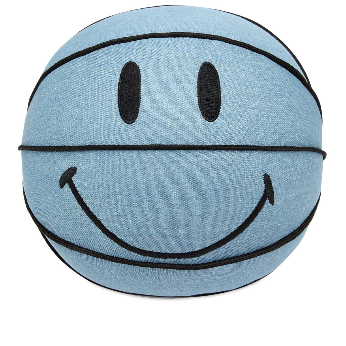 Market Smiley Denim Pillow