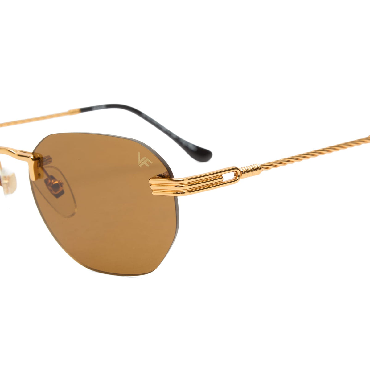 Vintage Frames Company Detroit Player Rimless Sunglasses