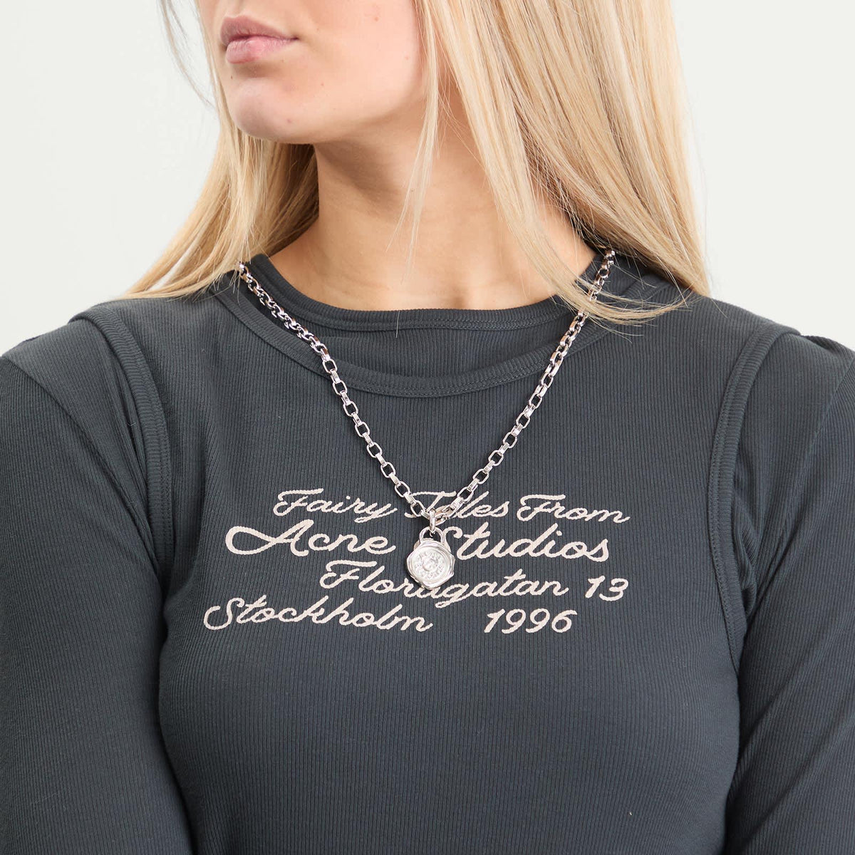 Acne Studios Stamp Pendant Necklace