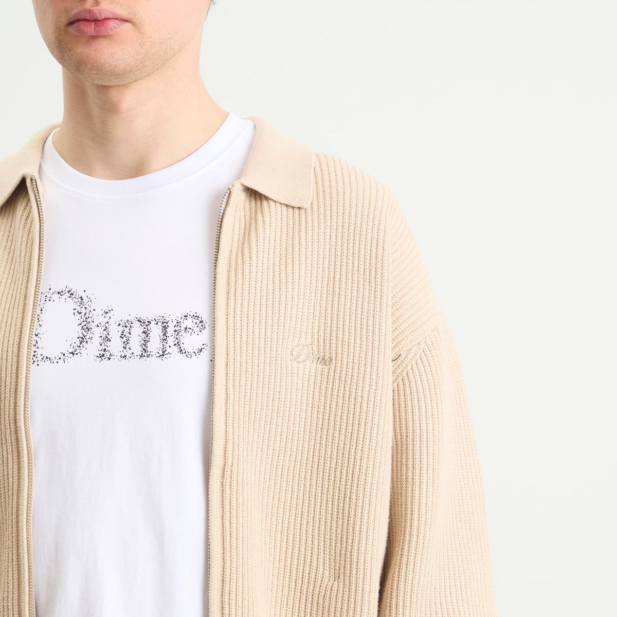 Dime Double Zip Knit Cardigan
