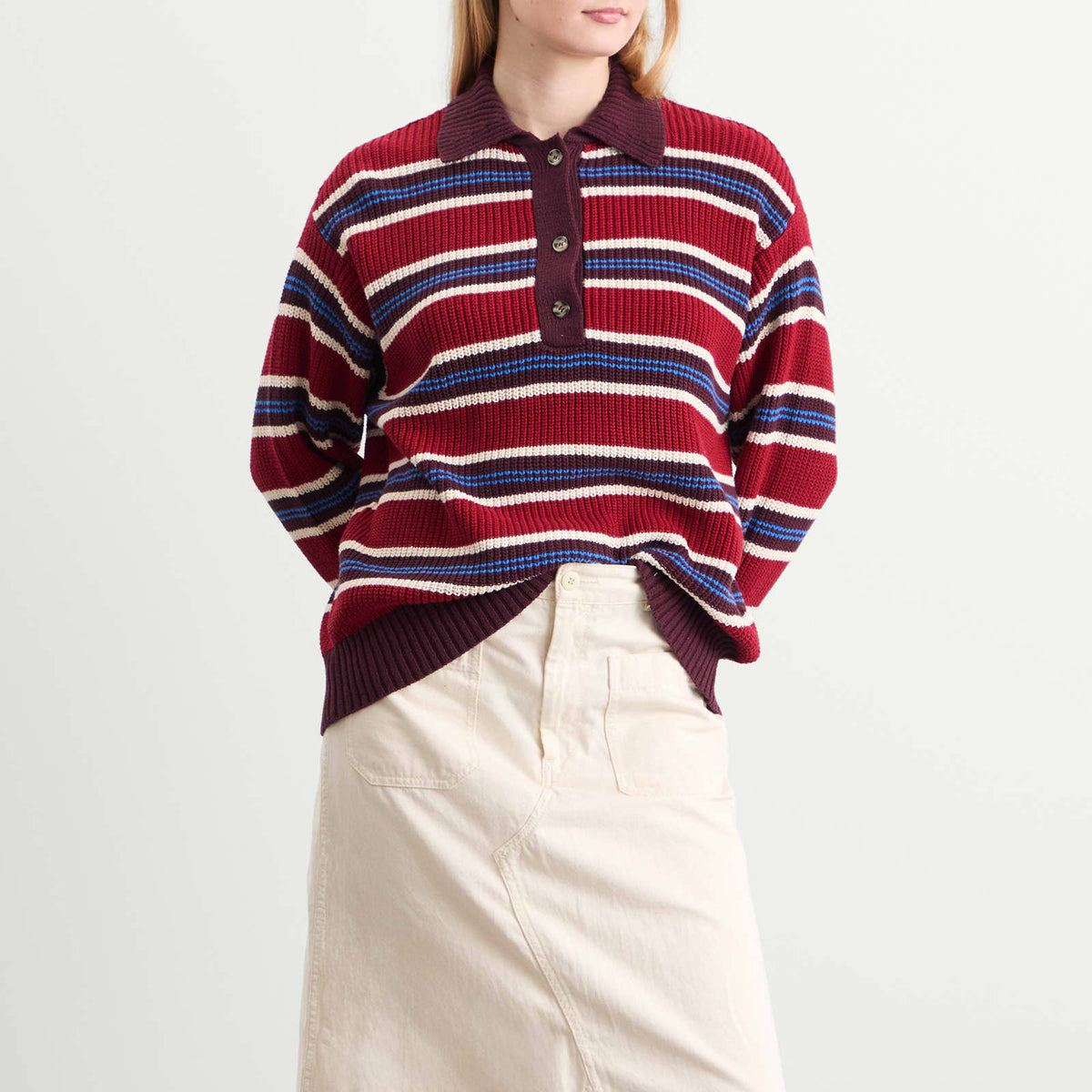 Damson Madder Ilona Striped Rugby Jumper
