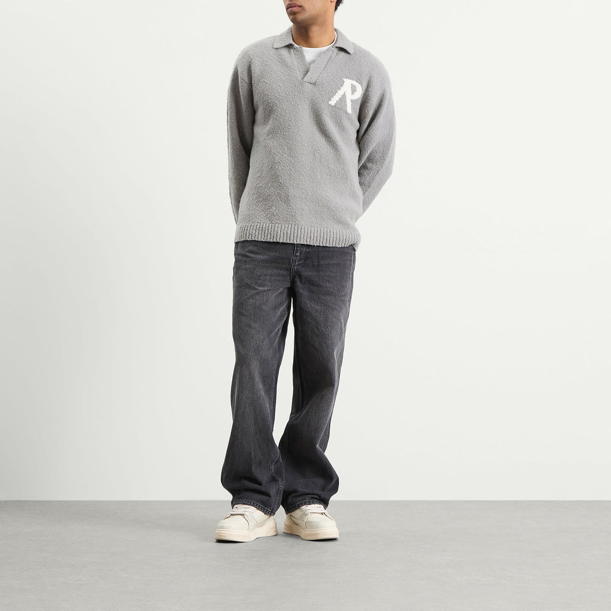 Represent Knitted Boucle Knit Polo