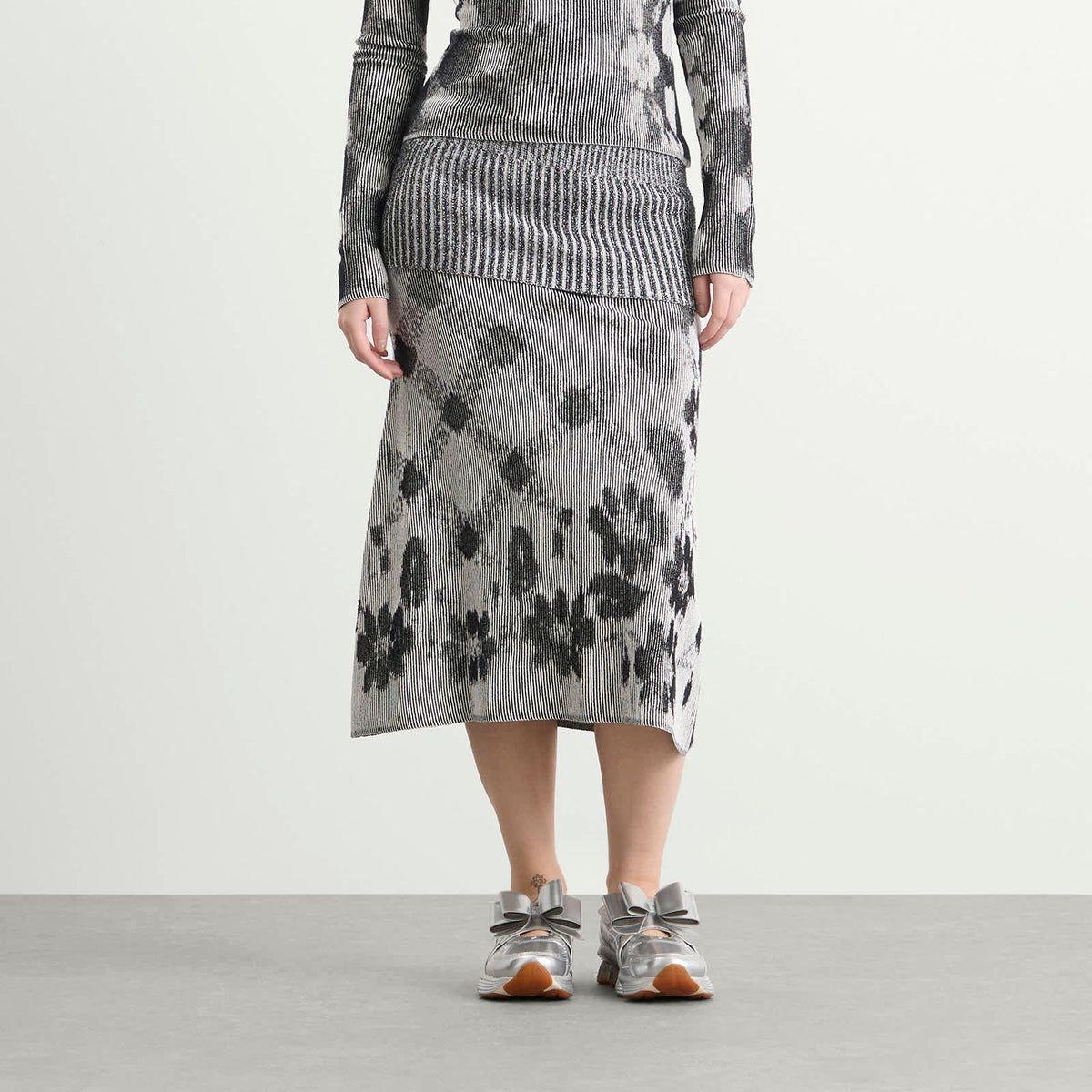 Paolina Russo Illusion Knit Maxi Skirt