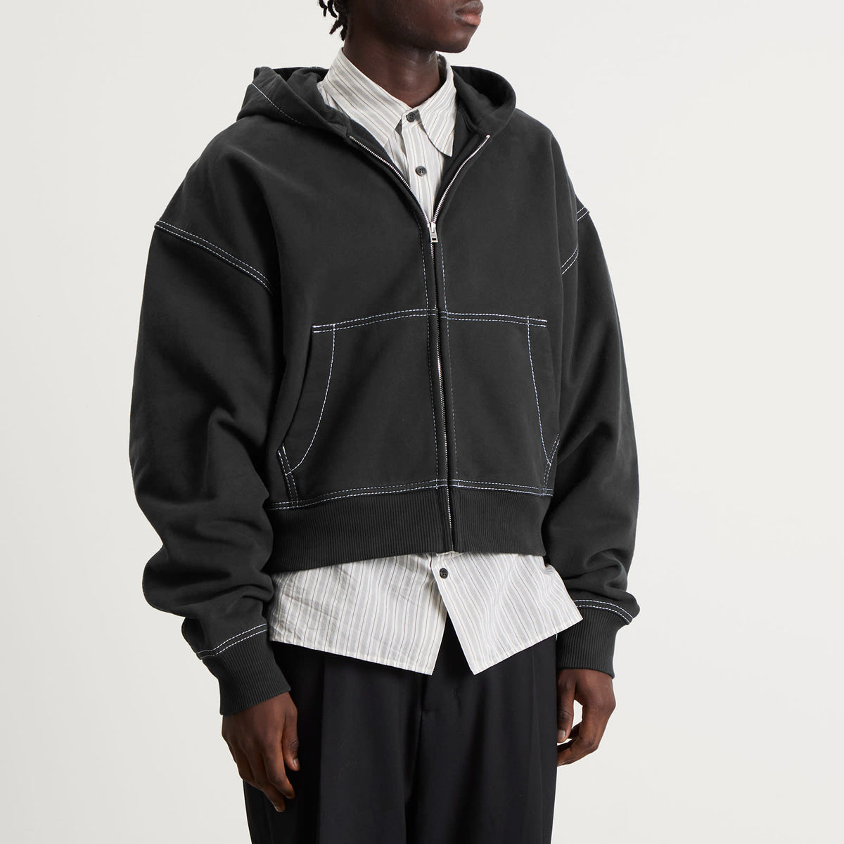 Acne Studios Foscar H U Zip Autograph Logo Zip Hoodie