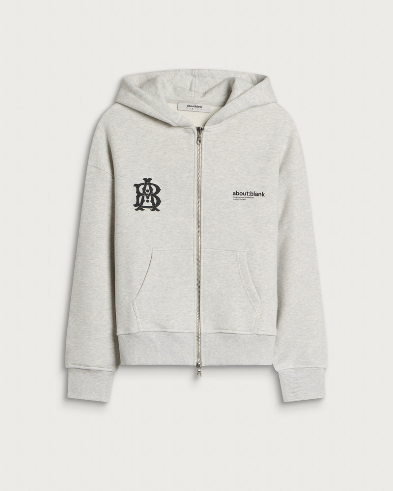 About:Blank Dual Logo Zip Hoodie