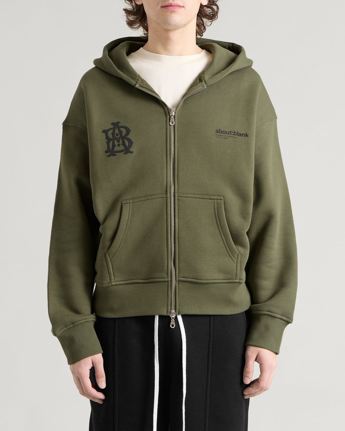 About:Blank Dual Logo Zip Hoodie