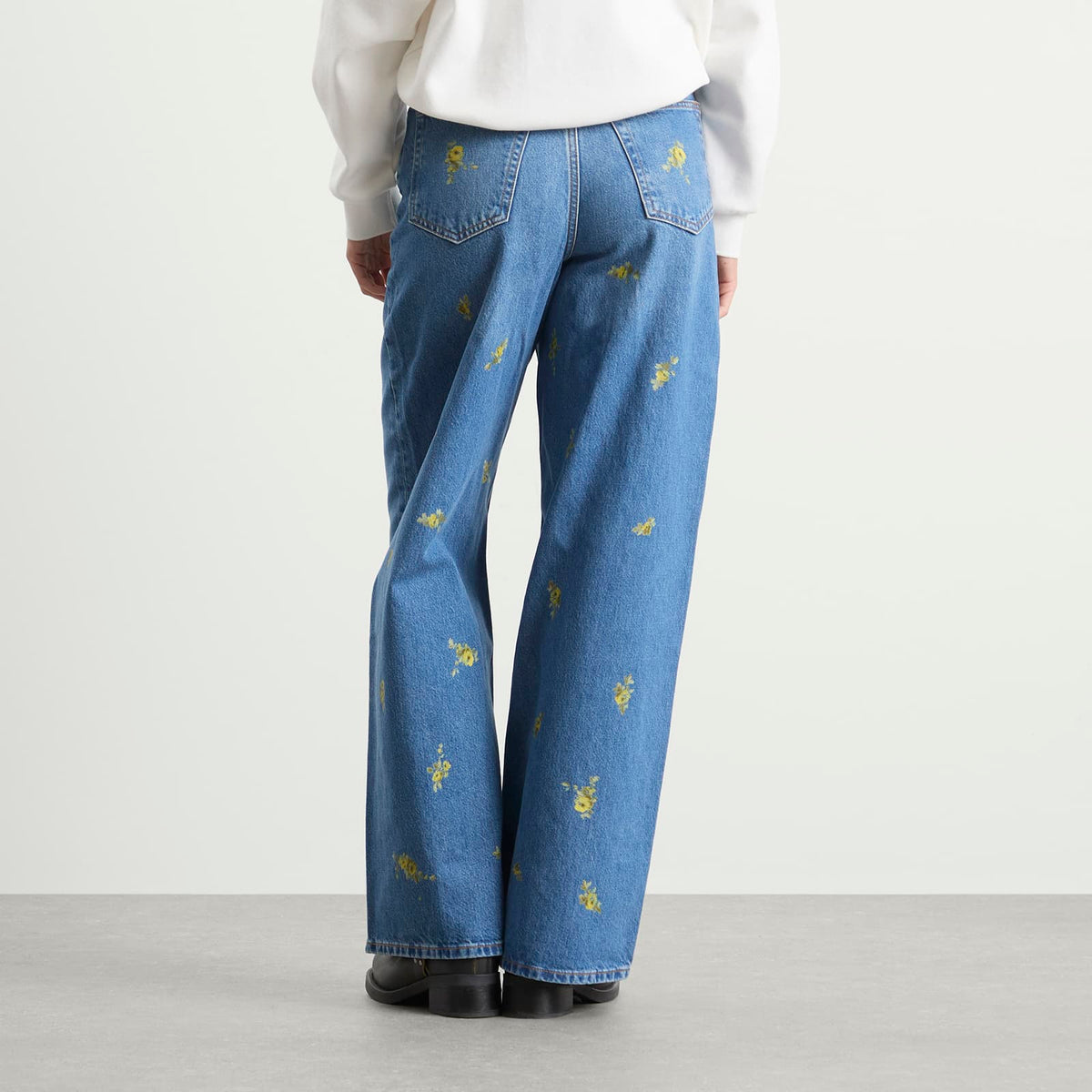 GANNI Printed Flower Lari Jeans