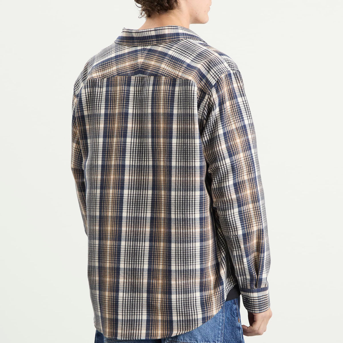 Studio Nicholson View Brushed Check Long Sleeve Shirt