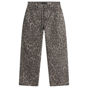 Good American Good Standard Barrel Jeans Grey Lucky Leopard – END.
