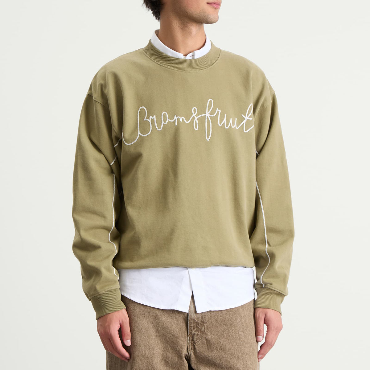 Bram's Fruit Garden Hose Chain Stitch Crewneck Sweatshirt