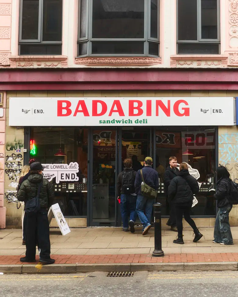 Exterior of Badabing sandwich shop