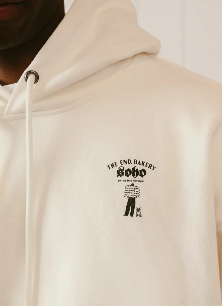 Man wearing a Percival hoodie