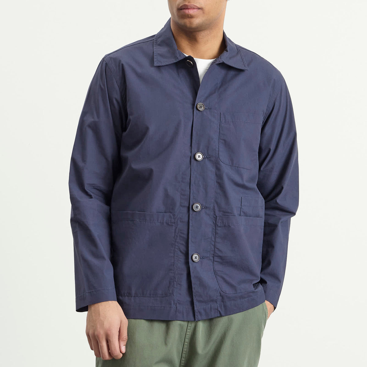 Universal Works Peached Poplin Bakers Overshirt