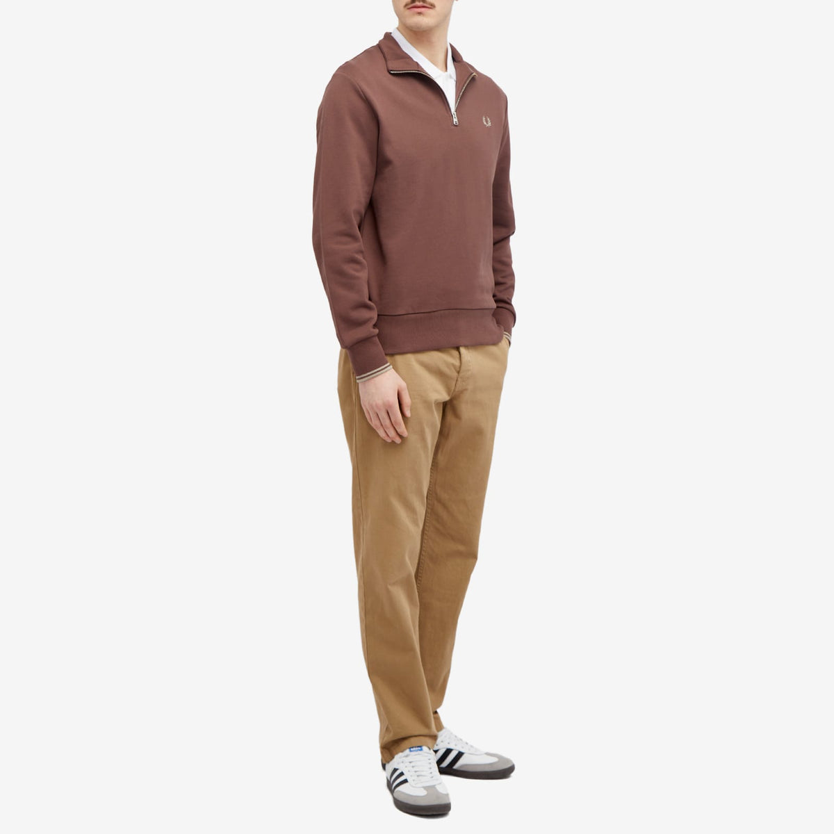 Fred Perry Half Zip Crew Sweater