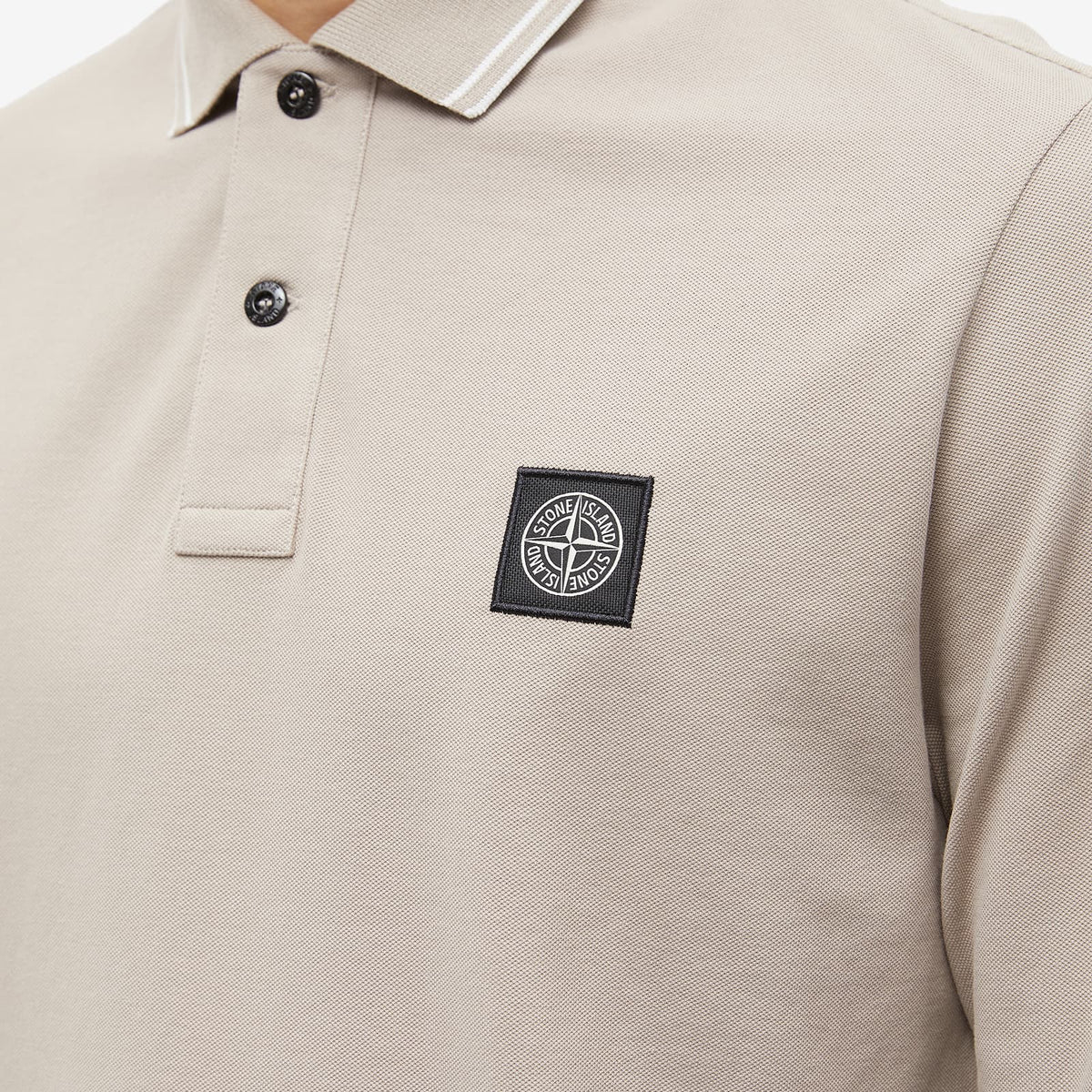 Stone Island Long Sleeve Patch Polo