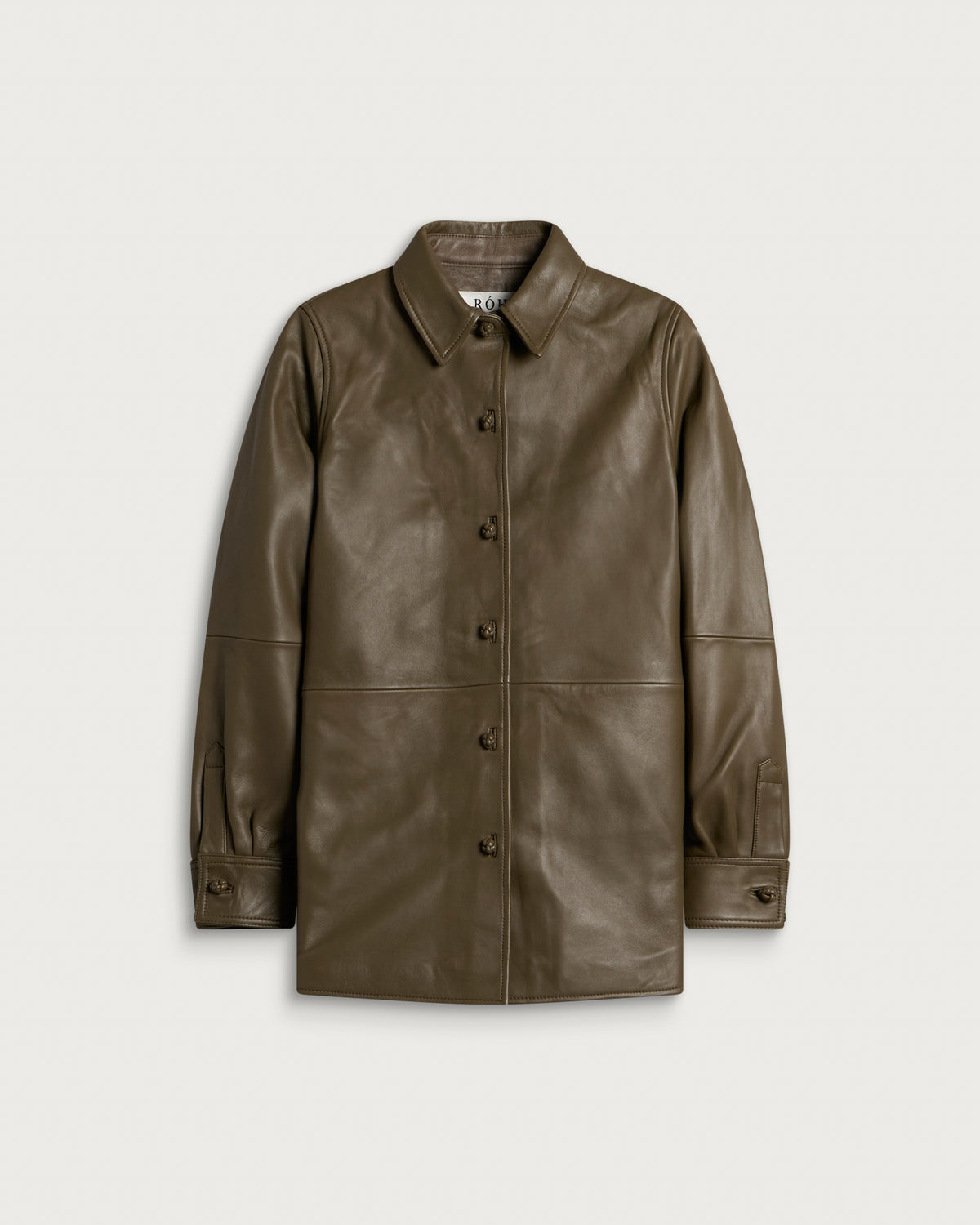 Róhe Leather Pankou Closure Overshirt