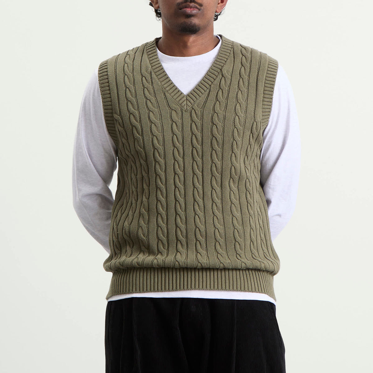Beams Plus Cable Knit Vest