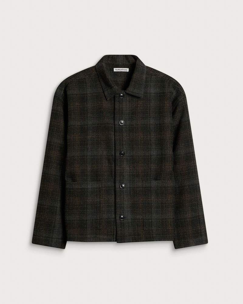 YMC Wool Check PJ Overshirt
