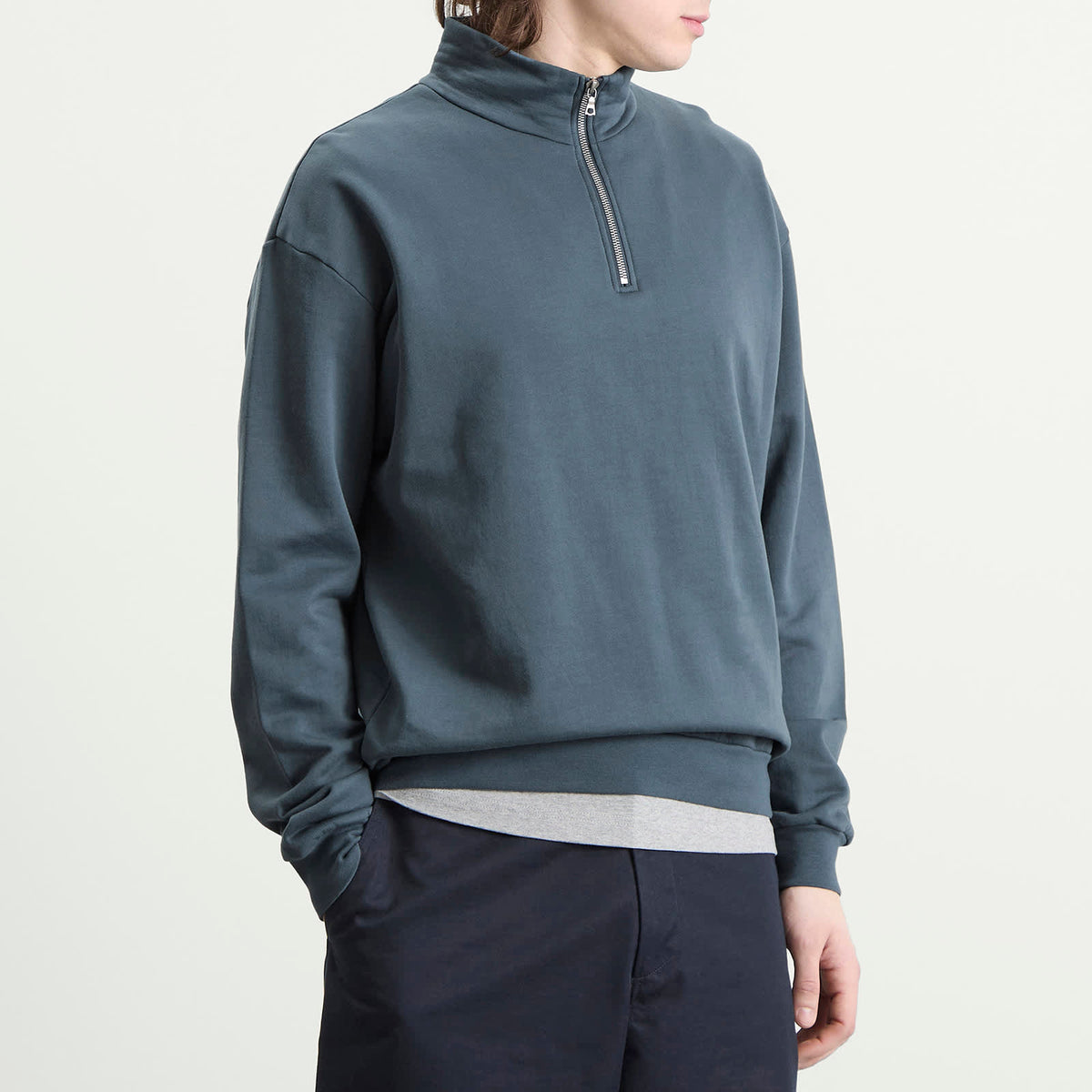 Auralee High Gauge Sweat Half Zip Jumper