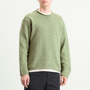 Folk Slouch Crew Jumper Light Sage – END.