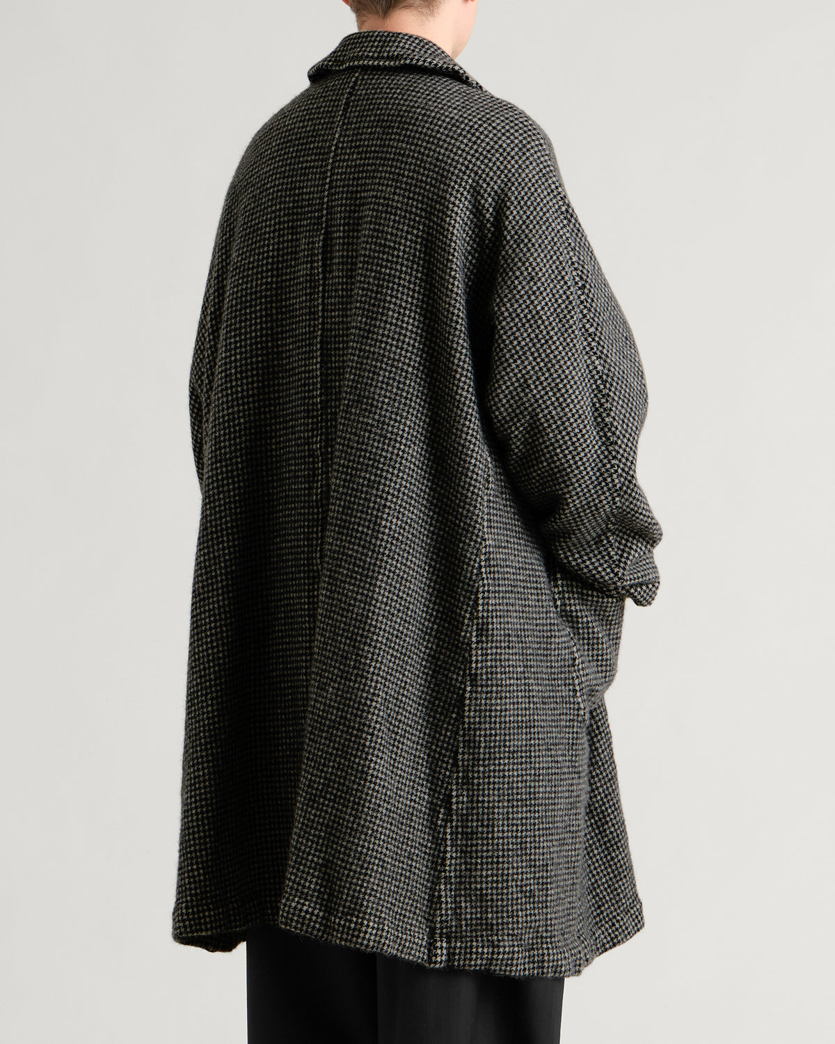 Comme des Garçons Black Tweed Houndstooth Coat