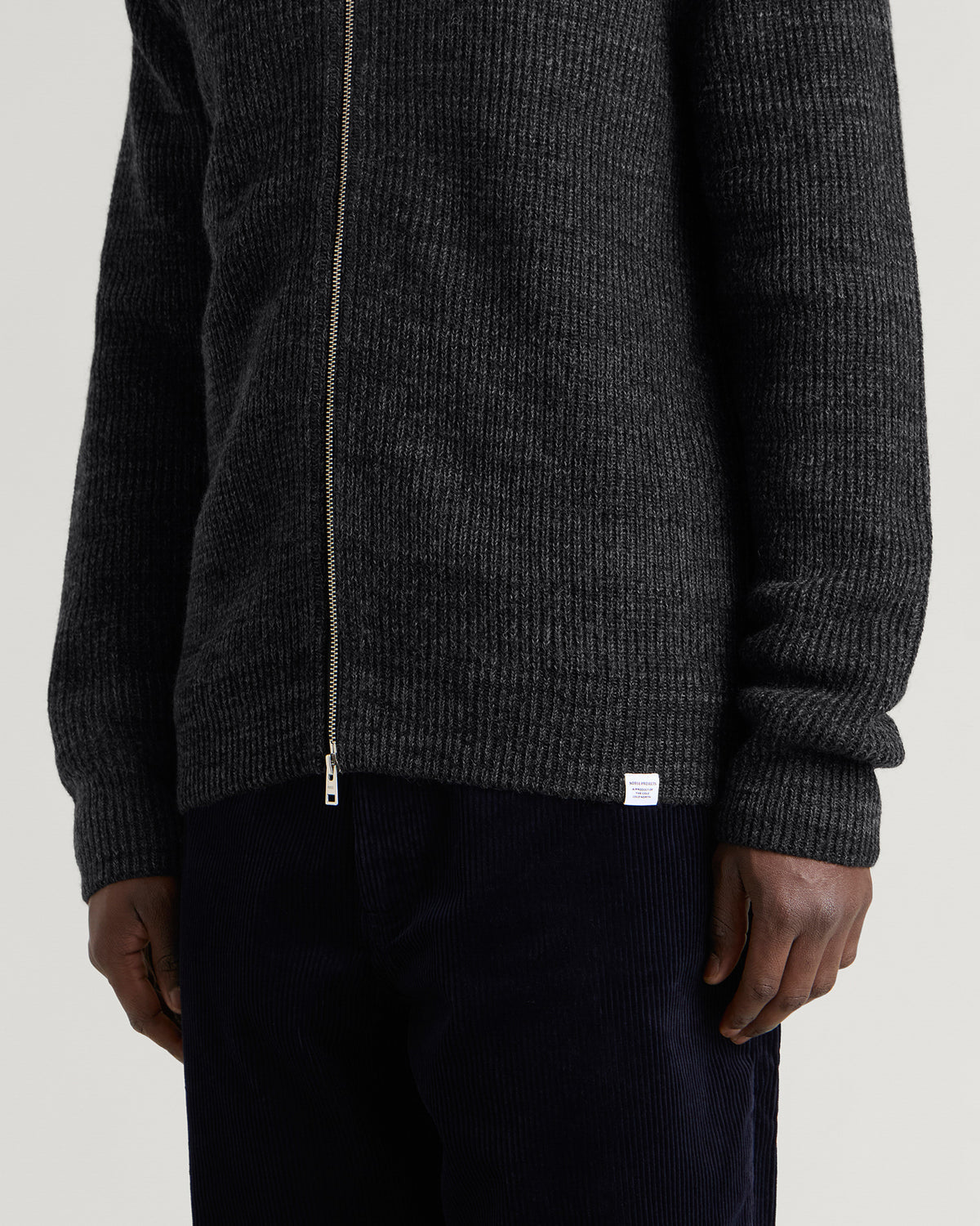 Norse Projects Hagen Wool Cotton Rib Zip Jacket