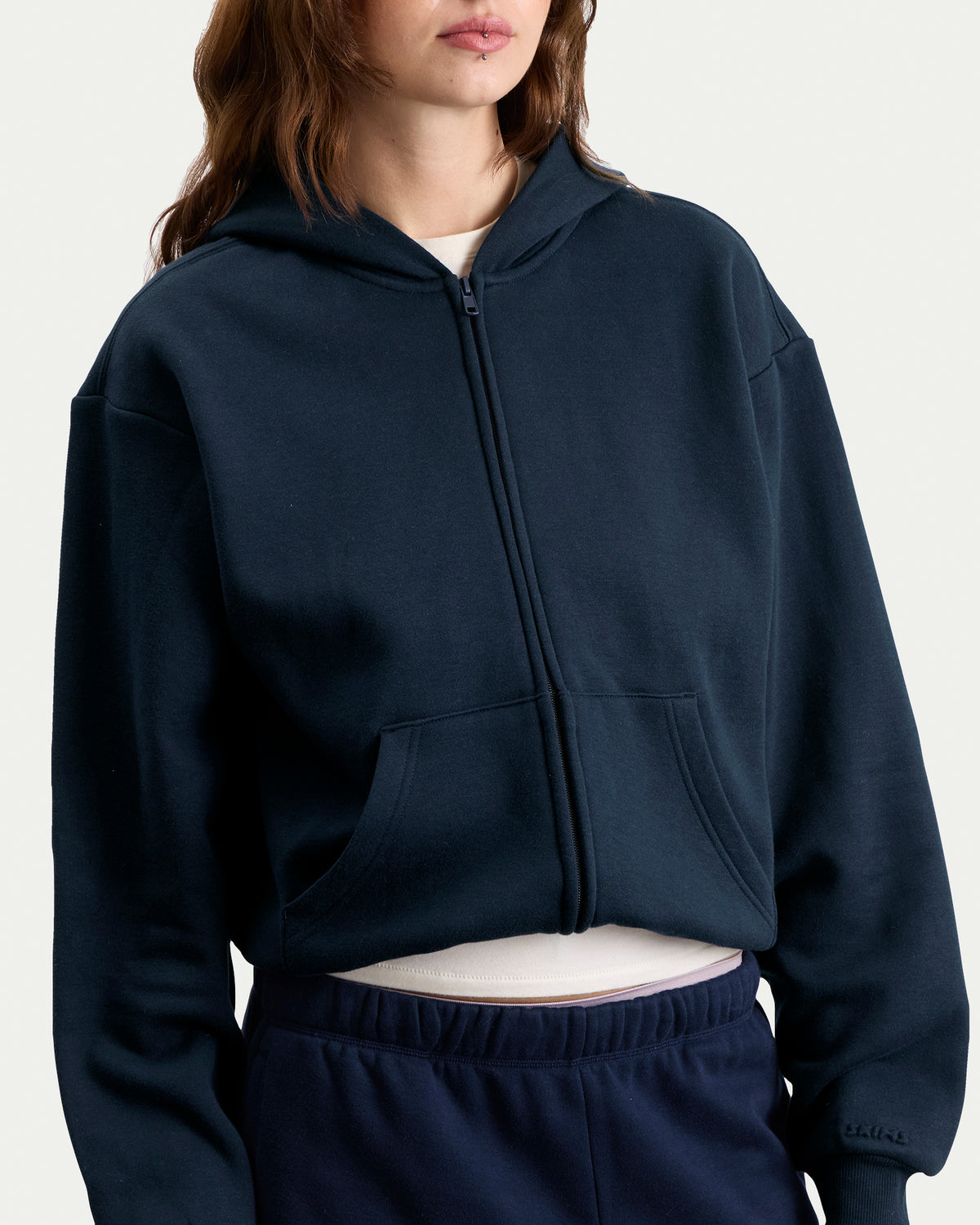 SKIMS Cotton Fleece Classic Zip Up Hoodie